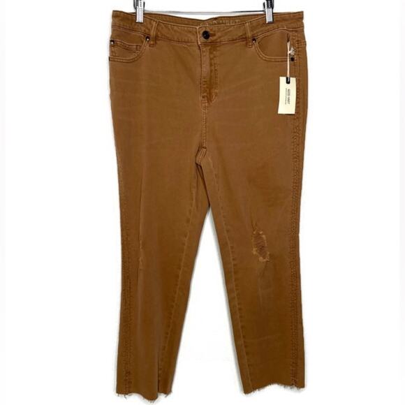 Good Hart Matilda Jane Womens Sandstone Jeans Size 12 Tan Neutral Denim Straight - Picture 4 of 11